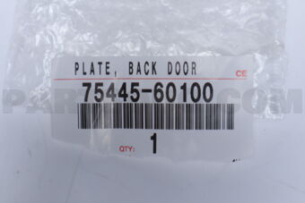 7544560100 Toyota PLATE, BACK DOOR NAME, NO.5