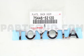 7544652120 PLATE, BACK DOOR NAME, NO.6