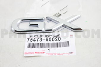 7547360020 PLATE, BACK DOOR NAME, NO.2