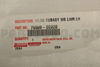 755090E020 Toyota MOULDING SUB-ASSY