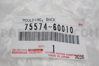 7557460010 Toyota MOULDING, BACK WINDOW, OUTSIDE LH
