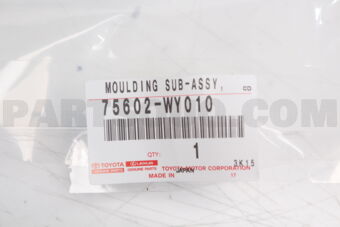 75602WY010 Toyota MOULDING SUB-ASSY
