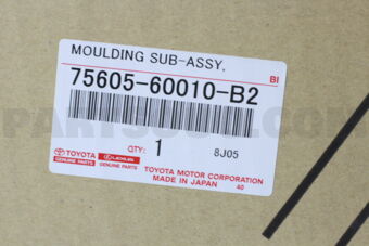 7560560010B2 MOULDING SUB-ASSY, QUARTER OUTSI