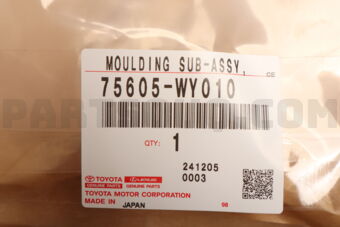 75605WY010 Toyota MOULDING SUB-ASSY