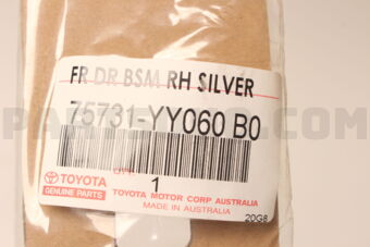 75731YY060B0 Toyota MOULDING, FRONT DOOR, OUTSIDE RH