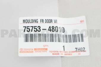 7575348010 MOULDING, FRONT DOOR WINDOW FRAME,