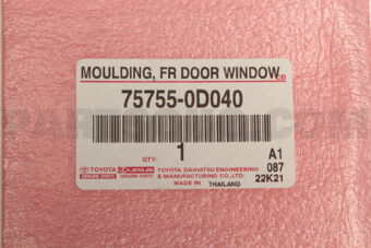 757550D040 MOULDING, FRONT DOOR WINDOW FRAME,