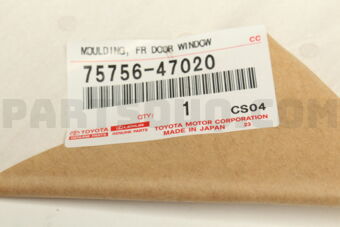 7575647020 MOULDING, FRONT DOOR WINDOW FRAME,