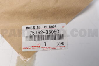 7576233050 Toyota MOULDING, REAR DOOR WINDOW FRAME, FRONT LH