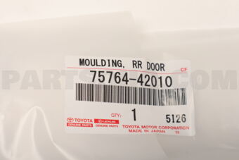7576442010 Toyota MOULDING  RR DOOR
