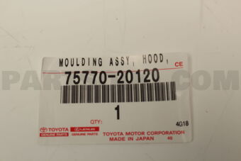 7577020120 MOULDING ASSY, HOOD, FRONT