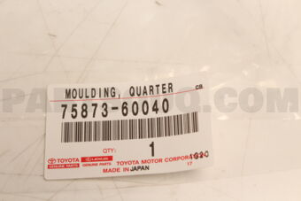 7587360040 Toyota MOULDING  QUARTER