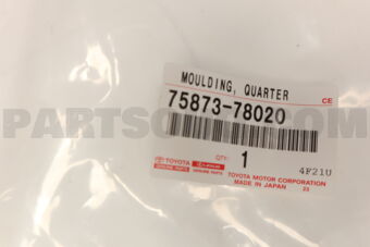 7587378020 Toyota MOULDING, QUARTER