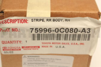 759960C080A3 STRIPE  RR BODY  RH