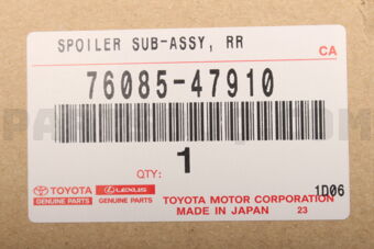 7608547910 SPOILER SUB-ASSY, REAR