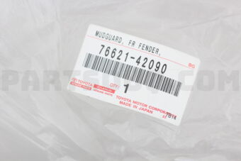 7662142090 Toyota MUDGUARD, FRONT FENDER, RH