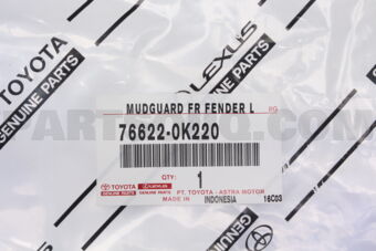 766220K220 MUDGUARD, FR FENDER