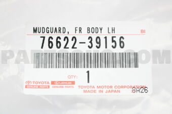 7662239156 MUDGUARD, FRONT BODY, LH