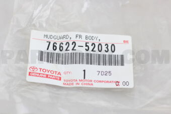 7662252030 MUDGUARD SUB-ASSY, FRONT FENDER, L