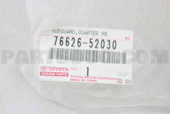 7662652030 MUDGUARD SUB-ASSY, QUARTER PANEL, 