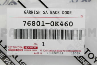768010K460 GARNISH SUB-ASSY