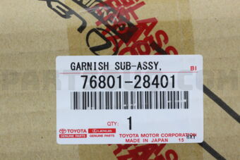 7680128401 GARNISH SUB-ASSY, BACK DOOR, OUTSI