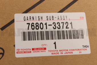 7680133721 Toyota GARNISH SUB-ASSY