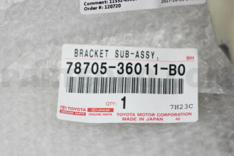 7870536011B0 BRACKET SUB-ASSY, SUB SEAT CUSHI