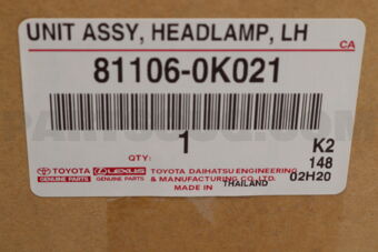 811060K021 UNIT ASSY  HEADLAMP