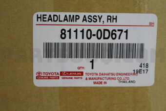 811100D671 HEADLAMP ASSY  RH