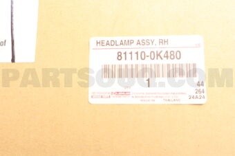 811100K480 HEADLAMP ASSY, RH
