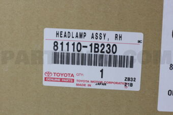 811101B230 HEADLAMP ASSY, RH