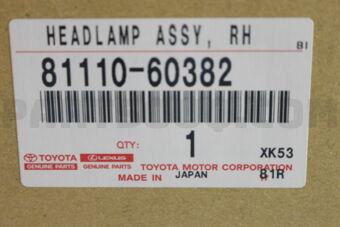 8111060382 HEADLAMP ASSY, RH