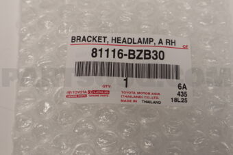 81116BZB30 Toyota BRACKET  HEADLAMP  A