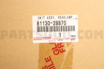 811302B870 Toyota UNIT ASSY, HEADLAMP, RH