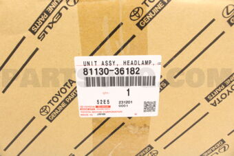 8113036182 HEADLAMP ASSY, RH