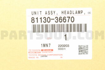 8113036670 UNIT ASSY  HEADLAMP