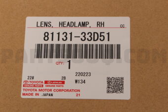 8113133D51 LENS  HEADLAMP  RH