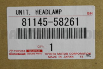 8114558261 UNIT ASSY, HEADLAMP, RH