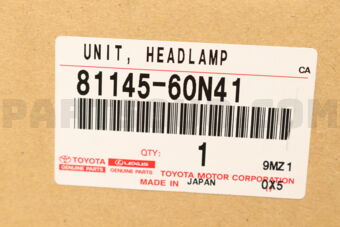 8114560N41 UNIT, HEADLAMP