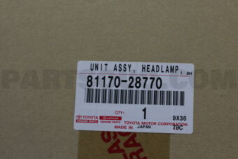 8117028770 UNIT ASSY, HEADLAMP, LH