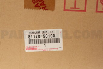 8117050100 Toyota UNIT ASSY, HEADLAMP, LH