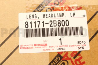 811712B800 HEAD LAMP LENS, LH