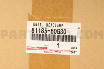 8118560G30 UNIT ASSY, HEADLAMP, LH