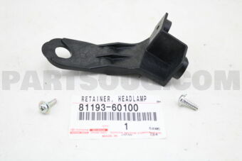 8119360100 Toyota RETAINER, HEADLAMP PROTECTOR, UPR RH NO.2