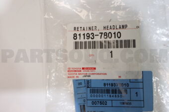 8119378010 RETAINER, RH HEADLAMP PROTECTOR, UPR RH