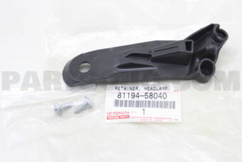 8119458040 Toyota RETAINER, HEADLAMP PROTECTOR, UPR LH NO.2