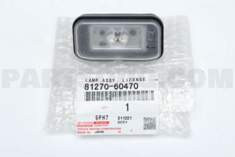 8127060470 LAMP ASSY, LICENSE