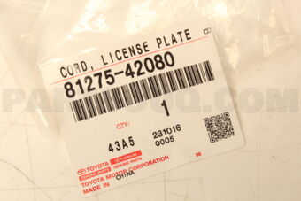 8127542080 Toyota SOCKET AND WIRE, LICENSE PLATE LAMP