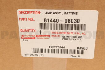 8144006030 LAMP ASSY , DAYTIME
